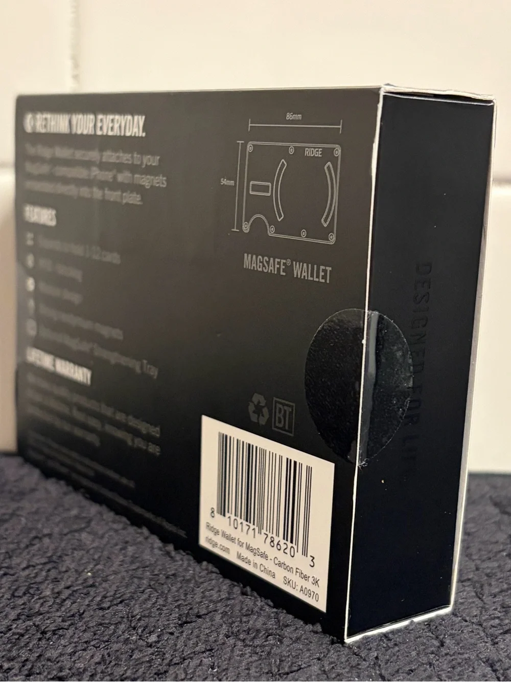The Ridge Wallet for MagSafe in Carbon Fiber 3K - New/Factory Sealed